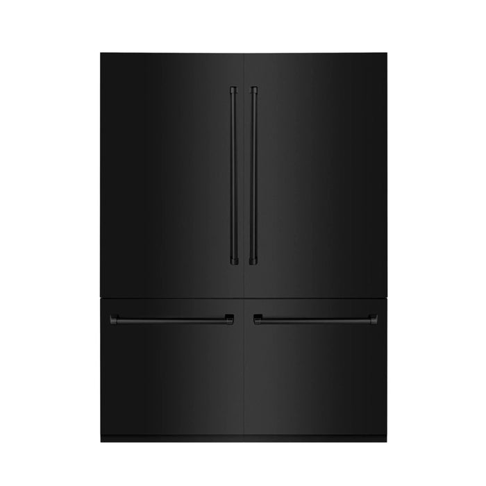 ZLINE 60" 32.2 cu. ft. Built - In 4 - Door French Door Refrigerator with Internal Water and Ice Dispenser in Black Stainless Steel RBIV - BS - 60 - Farmhouse Kitchen and Bath