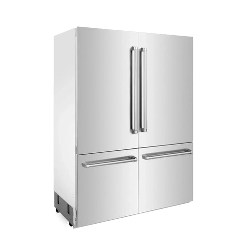 ZLINE 60" 32.2 cu. ft. Built - In 4 - Door French Door Refrigerator with Internal Water and Ice Dispenser in Stainless Steel RBIV - 304 - 60 - Farmhouse Kitchen and Bath