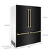 ZLINE 60" Autograph 32.2 cu. ft. 4 - Door French Door Fridge Water/Ice Dispenser Black Stainless Steel Champagne Bronze Accents RBIVZ - BS - 60 - CB - Farmhouse Kitchen and Bath