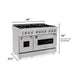 ZLINE 60" Dual Fuel Range, Snow Stainless, Brass Burners, RAS - SN - BR - 60 - Farmhouse Kitchen and Bath