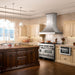 ZLINE 60" Dual Fuel Range, Snow Stainless, Brass Burners, RAS - SN - BR - 60 - Farmhouse Kitchen and Bath