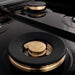 ZLINE 60" Dual Fuel Range, Snow Stainless, Brass Burners, RAS - SN - BR - 60 - Farmhouse Kitchen and Bath