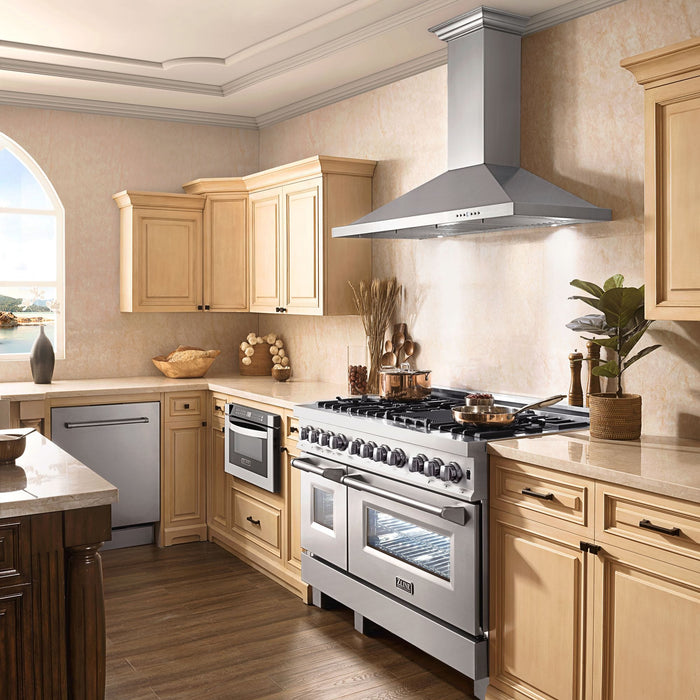 ZLINE 60" Dual Fuel Range, Snow Stainless, Brass Burners, RAS - SN - BR - 60 - Farmhouse Kitchen and Bath