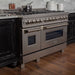 ZLINE 60" Dual Fuel Range, Snow Stainless, Brass Burners, RAS - SN - BR - 60 - Farmhouse Kitchen and Bath