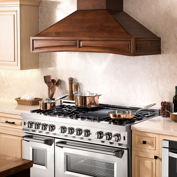ZLINE 60" Dual Fuel Range, Snow Stainless, Brass Burners, RAS - SN - BR - 60 - Farmhouse Kitchen and Bath