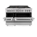 ZLINE 60" Dual Fuel Range, Snow Stainless, Brass Burners, RAS - SN - BR - 60 - Farmhouse Kitchen and Bath