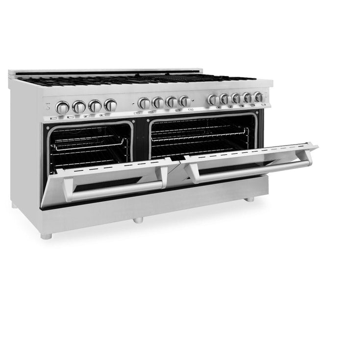 ZLINE 60" Professional Dual Fuel Range In Stainless Steel, RA60 - Farmhouse Kitchen and Bath