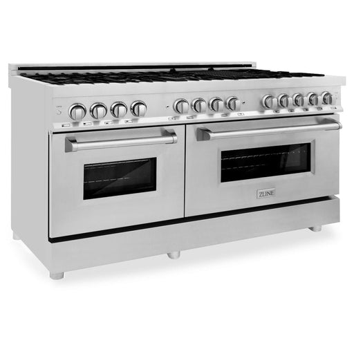 ZLINE 60" Professional Dual Fuel Range In Stainless Steel, RA60 - Farmhouse Kitchen and Bath