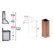 ZLINE 61" Hand Hammered Copper Finished Chimney Extension, 8GL2Hi-E - Farmhouse Kitchen and Bath