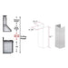ZLINE 61 In. Snow Finished Stainless Steel Chimney Extension For Ceilings Up To 12.5 Ft. (8KN4S - E) - Farmhouse Kitchen and Bath