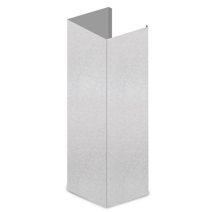 ZLINE 61 In. Snow Finished Stainless Steel Chimney Extension For Ceilings Up To 12.5 Ft. (8KN4S - E) - Farmhouse Kitchen and Bath