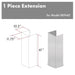ZLINE 61 In. Snow Finished Stainless Steel Chimney Extension For Ceilings Up To 12.5 Ft. (8KN4S - E) - Farmhouse Kitchen and Bath