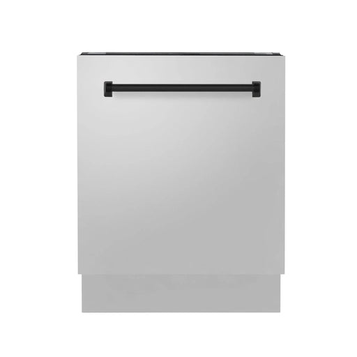 ZLINE Autograph 24" Dishwasher Stainless Door, Matte Black Handle DWVZ - 304 - 24 - MB - Farmhouse Kitchen and Bath