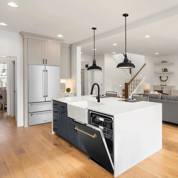 ZLINE Autograph Edition 24" Dishwasher Black Stainless, DWMTZ - BS - 24 - CB - Farmhouse Kitchen and Bath