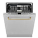 ZLINE Autograph Edition 24" Dishwasher DuraSnow, Gold DWMTZ - SN - 24 - G - Farmhouse Kitchen and Bath