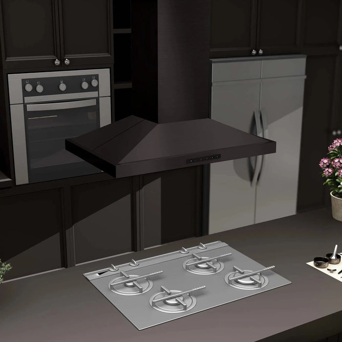 ZLINE Convertible Vent Island Mount Range Hood in Black Stainless Steel BSGL2iN - 42 - Farmhouse Kitchen and Bath