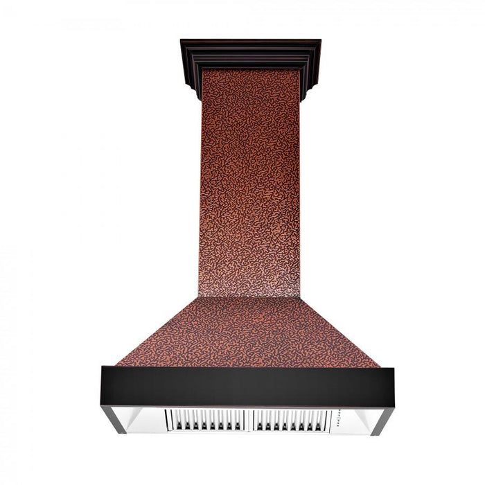 ZLINE 48" Hand-Hammered Copper Finish Wall Range Hood, 655-HBXXX-48 - Farmhouse Kitchen and Bath