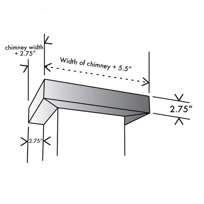 ZLINE Crown Molding #1 for Wall Range Hood, CM1 - KB/KL2/KL3 - Farmhouse Kitchen and Bath