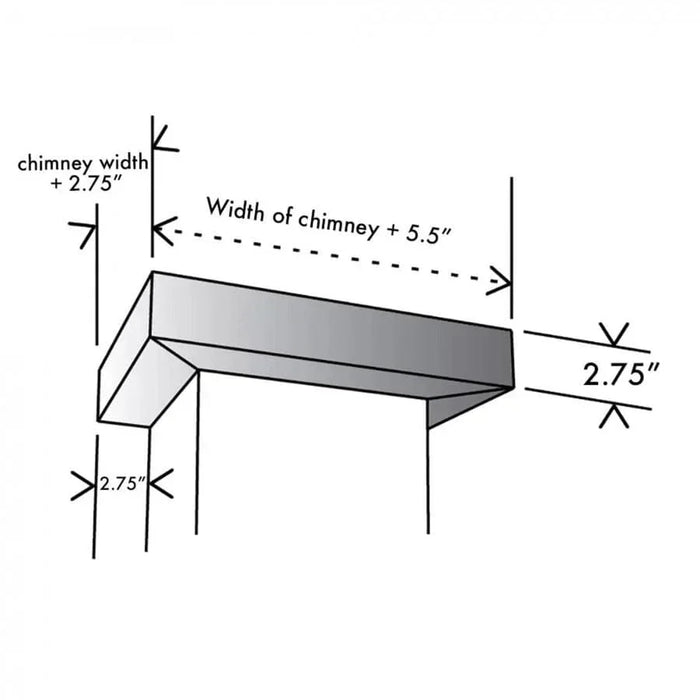 ZLINE Crown Molding #2 for Wall Range Hoods, CM2 - KB/KL2/KL3 - Farmhouse Kitchen and Bath