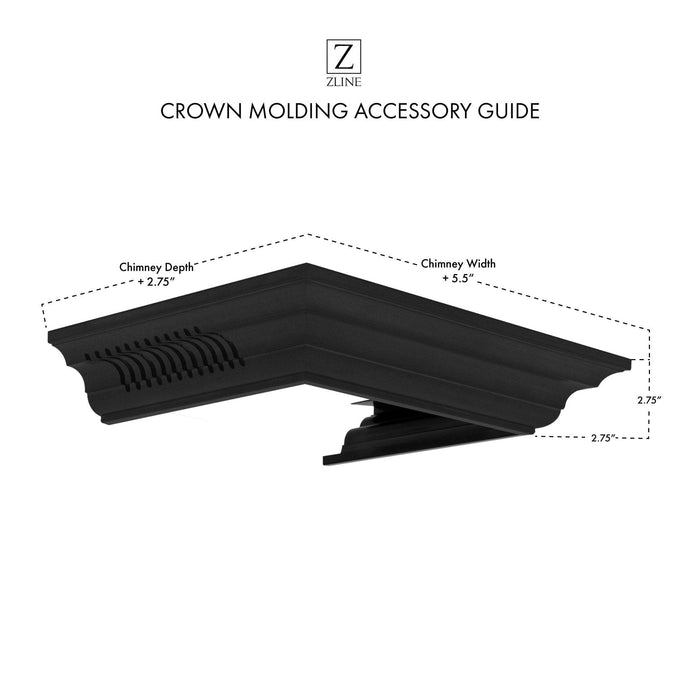 ZLINE Crown Molding Black Stainless Steel BT Speakers CM6 - BT - BSKEN - Farmhouse Kitchen and Bath