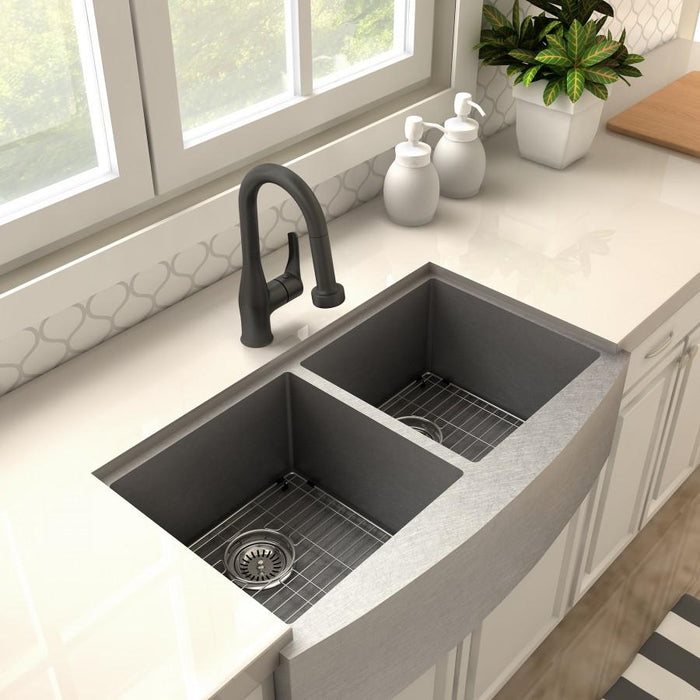 ZLINE Dali Kitchen Faucet in Electric Matte Black, DAL - KF - MB - Farmhouse Kitchen and Bath