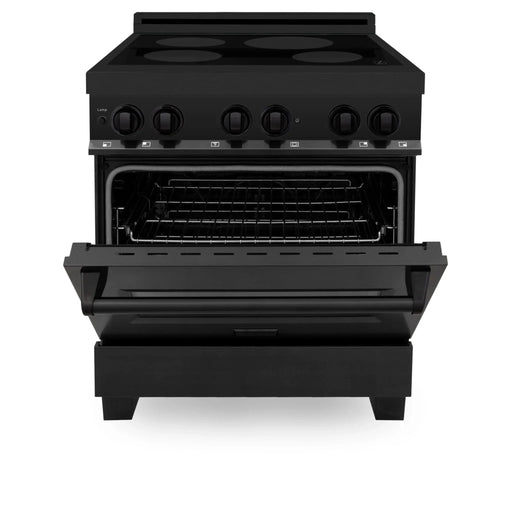 ZLINE Induction Range with a 4 Element Stove and Electric Oven in Black Stainless Steel RAIND - BS - 30 - Farmhouse Kitchen and Bath
