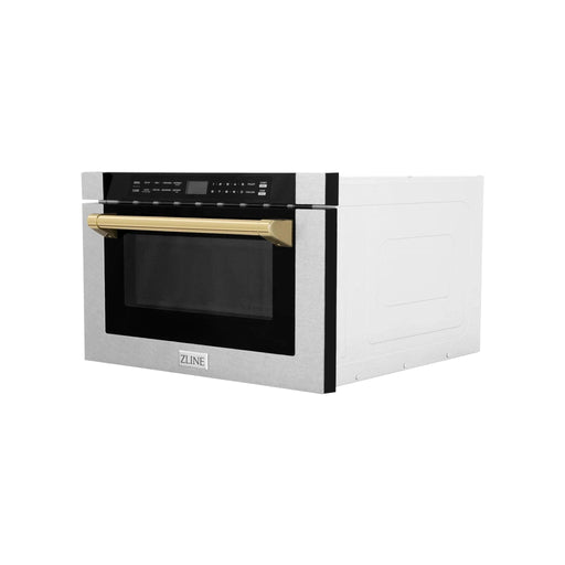 ZLine Microwave Drawer, DuraSnow and Gold MWDZ - 1 - SS - H - G - Farmhouse Kitchen and Bath