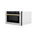 ZLine Microwave Drawer, DuraSnow and Gold MWDZ - 1 - SS - H - G - Farmhouse Kitchen and Bath