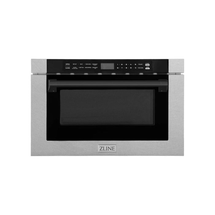 Zline Microwave Drawer, DuraSnow, Matte Black MWDZ - 1 - SS - H - MB - Farmhouse Kitchen and Bath