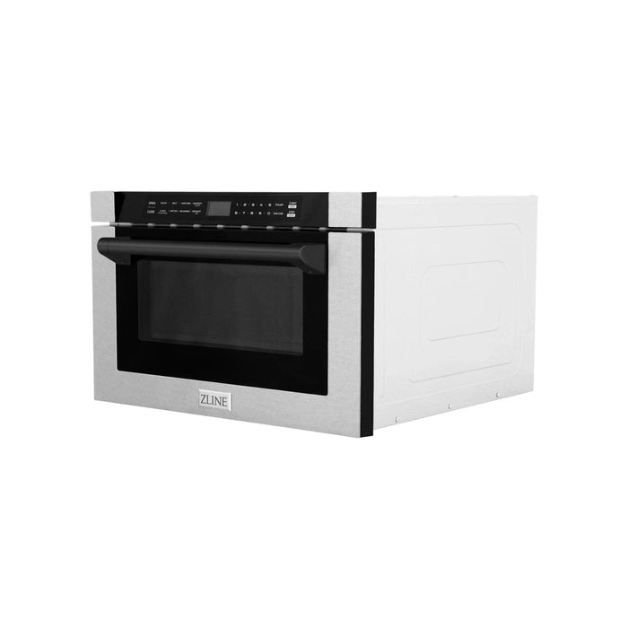 Zline Microwave Drawer, DuraSnow, Matte Black MWDZ - 1 - SS - H - MB - Farmhouse Kitchen and Bath