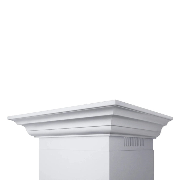 ZLINE Professional Convertible Vent Wall Mount Range Hood in Stainless Steel with Crown Molding 667CRN - 42 - Farmhouse Kitchen and Bath