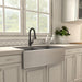 ZLINE Shakespeare Kitchen Faucet in Electric Matte Black, SHK - KF - MB - Farmhouse Kitchen and Bath