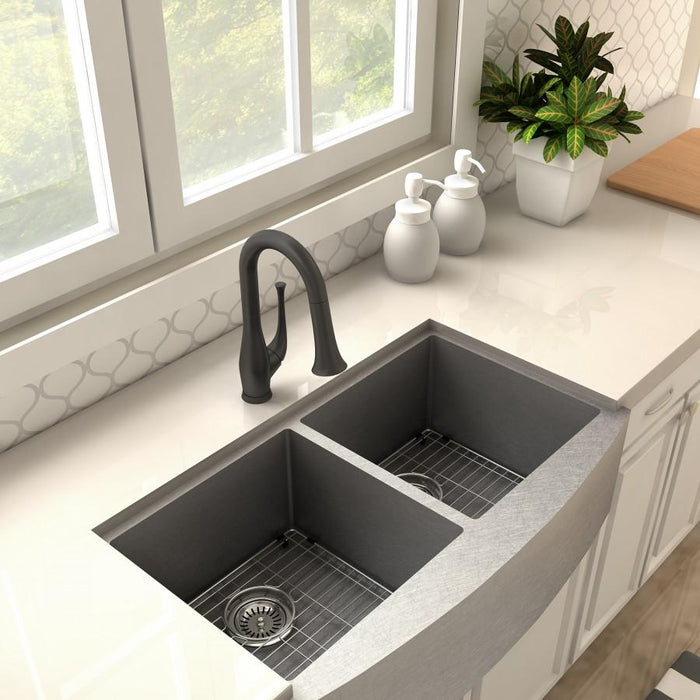 ZLINE Shakespeare Kitchen Faucet in Electric Matte Black, SHK - KF - MB - Farmhouse Kitchen and Bath