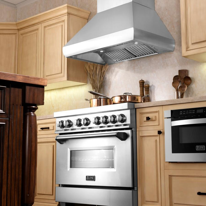 ZLINE 48" Remote Dual Blower Stainless Wall Range Hood, 687-RD-48 - Farmhouse Kitchen and Bath