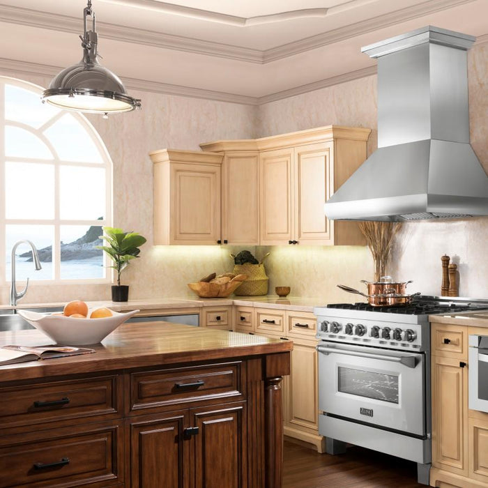 ZLINE 48" Remote Dual Blower Stainless Wall Range Hood, 687-RD-48 - Farmhouse Kitchen and Bath