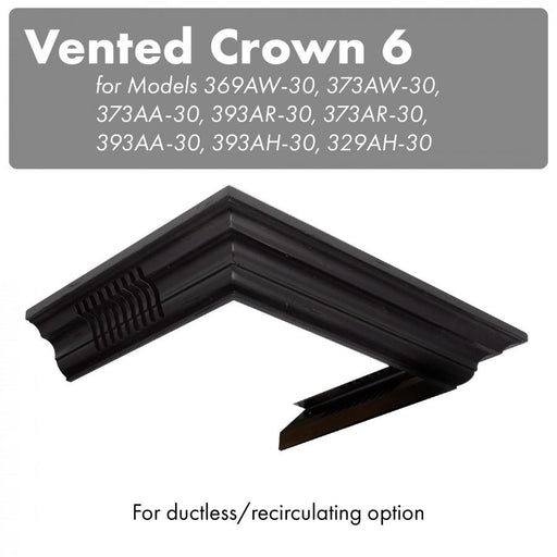 ZLINE Vented Crown Molding for Wall Mount Range Hood, CM6V - 300A - Farmhouse Kitchen and Bath