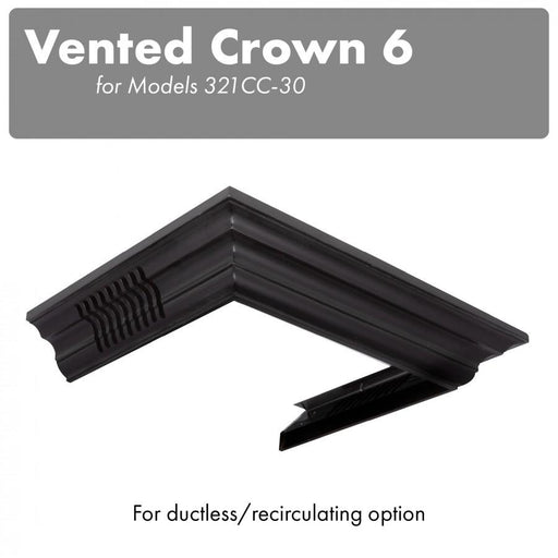 ZLINE Vented Crown Molding for Wall Mount Range Hood, CM6V - 300C - Farmhouse Kitchen and Bath